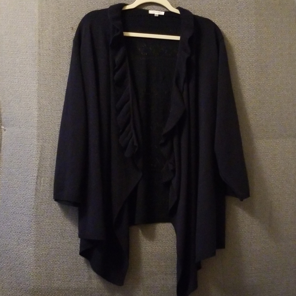 Maurices ruffled open front cardigan